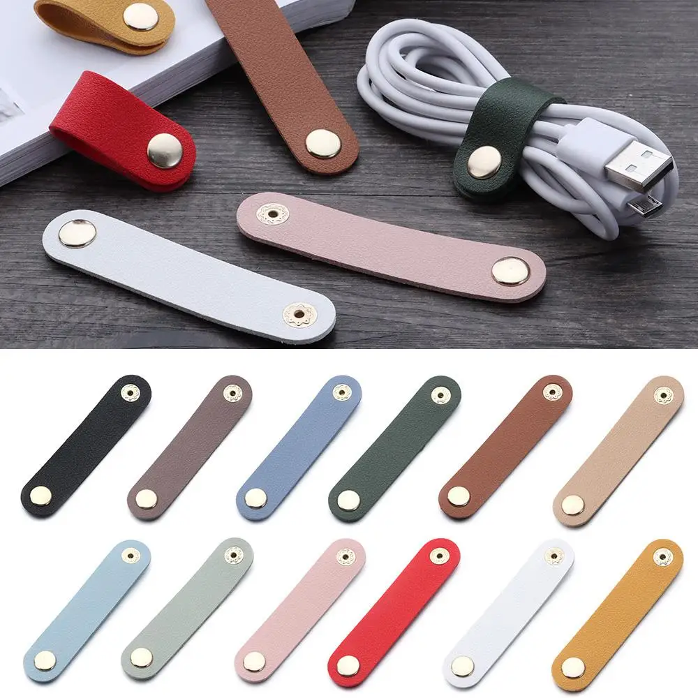 

1 шт. кожаный защитный чехол для зарядного кабеля, органайзер для наушников, намотчик и фиксатор кабелей