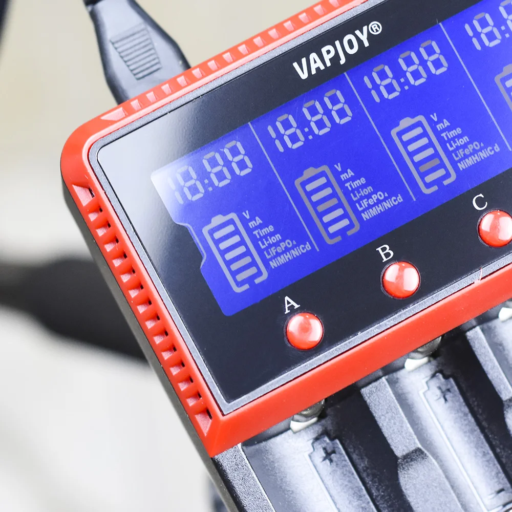 Imagem -05 - Carregador de Bateria com Displays Lcd Slot Tensão Corrente Tempo de Carregamento tipo para 18650 26650 1.2v Nimh Nicd aa Aaa