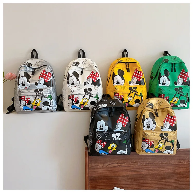 

Disney Cartoon Mickey Mouse New Kids Backpack Mini Minnie Schoolbag Girls and Boys Cute Shoulder Bag Anime