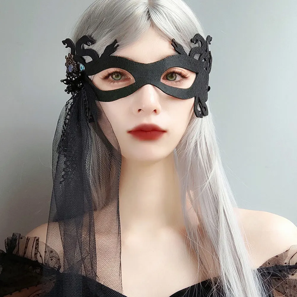 

Mesh Snake Mask Masquerade Costume Halloween Masks Women Carnival Make up Half Face