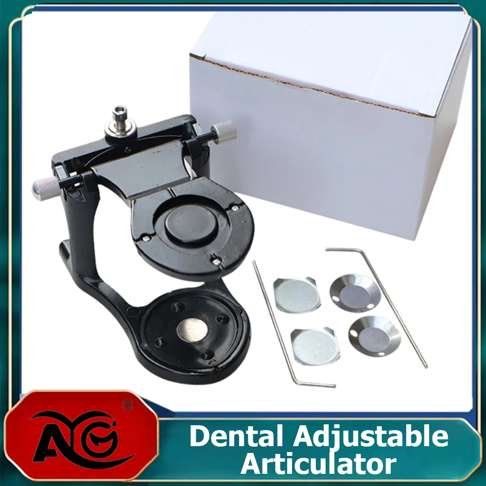 AG Dental Articulator Adjustable Aluminum Alloy Denture Magnetic Articulator use for Mounting Pre-cast Dental Models