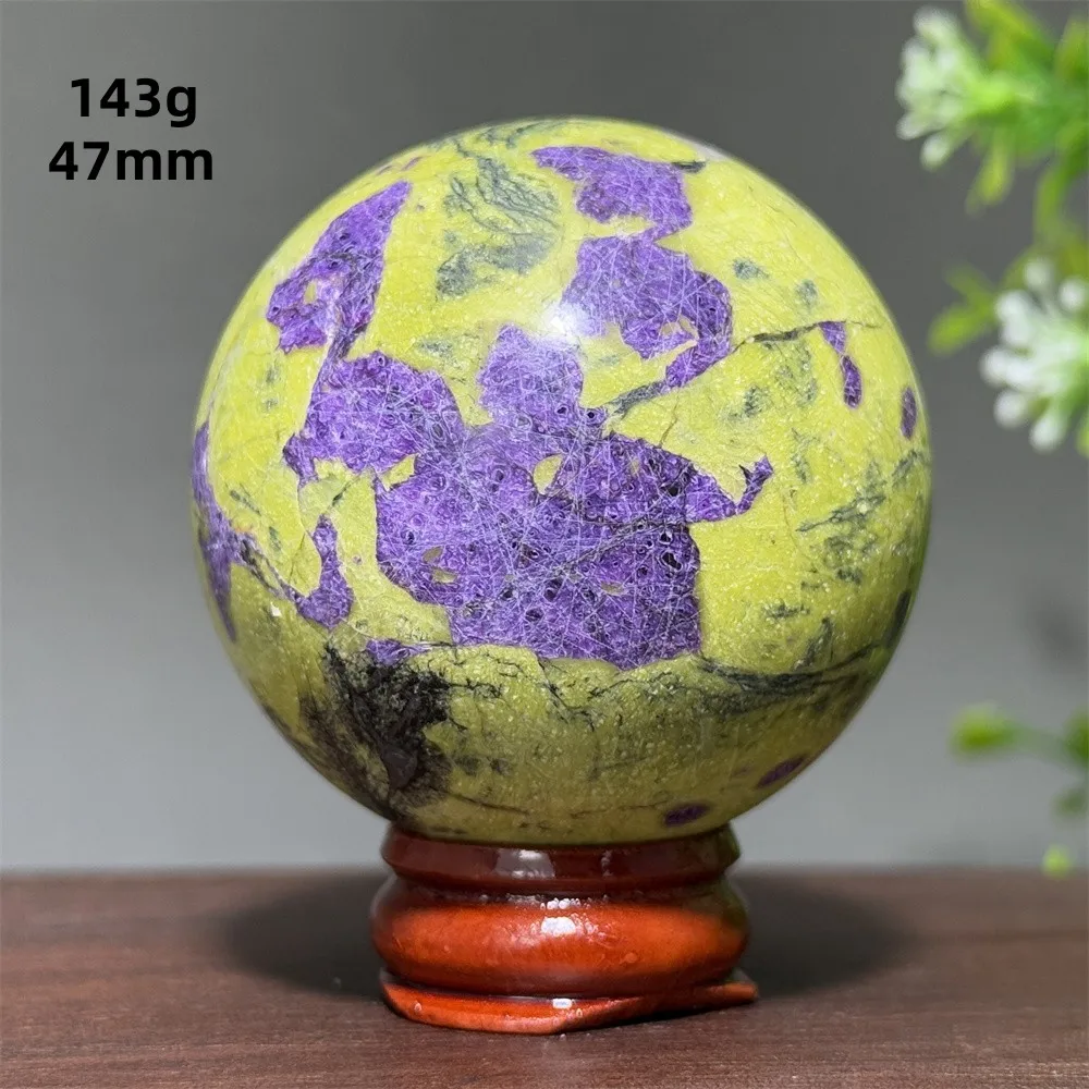 Natural Aristocratic Atlantis Mineral Quartz Ball Reiki Meditation Healing Witchcraft Energy Family Wealth Decoration Gift+Base