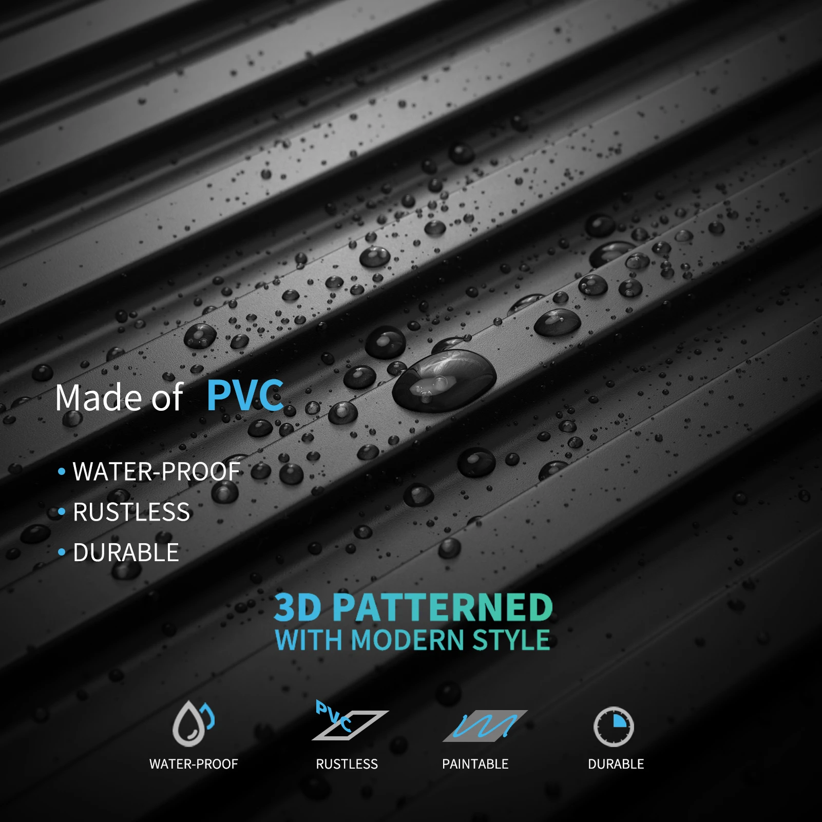 Art3d 12-pack pat Design 3D ألواح الحائط لديكور الحائط الداخلي، 2x4 FT PVC بلاط السقف المزخرف