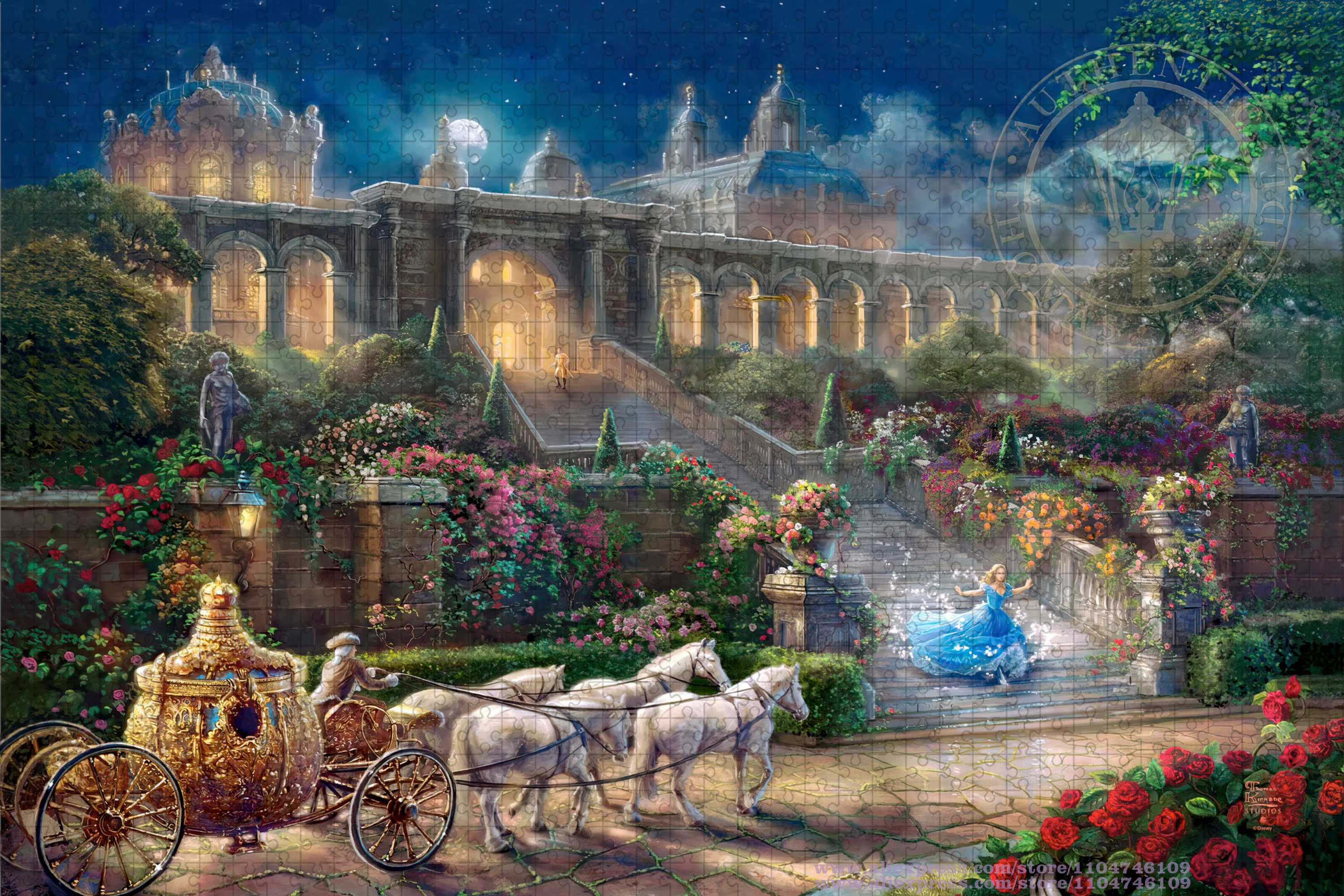 Disney Castle & Princess Puzzle Jigsaw Cartoon Anime Regali fai da te 108/200/300/500/1000/1500 pezzi Puzzle di intelligenza per bambini