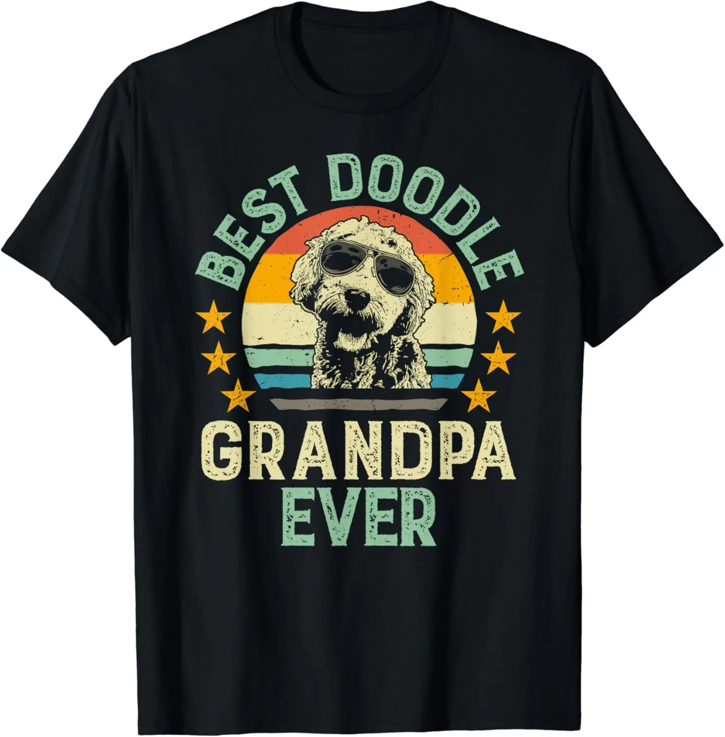 Best Doodle Grandpa Ever Tshirt Goldendoodle Grandpa Gift T-Shirt