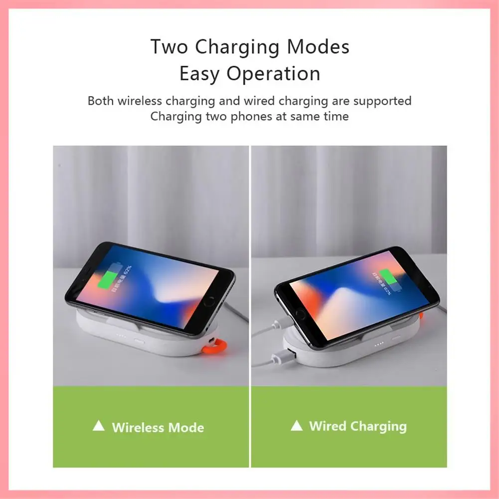

N91R-Беспроводное светодиодное зарядное устройство Power Bank Портативное зарядное устройство для мобильного телефона для Iphone Быстрая зарядка аккумулятора Беспроводная зарядка