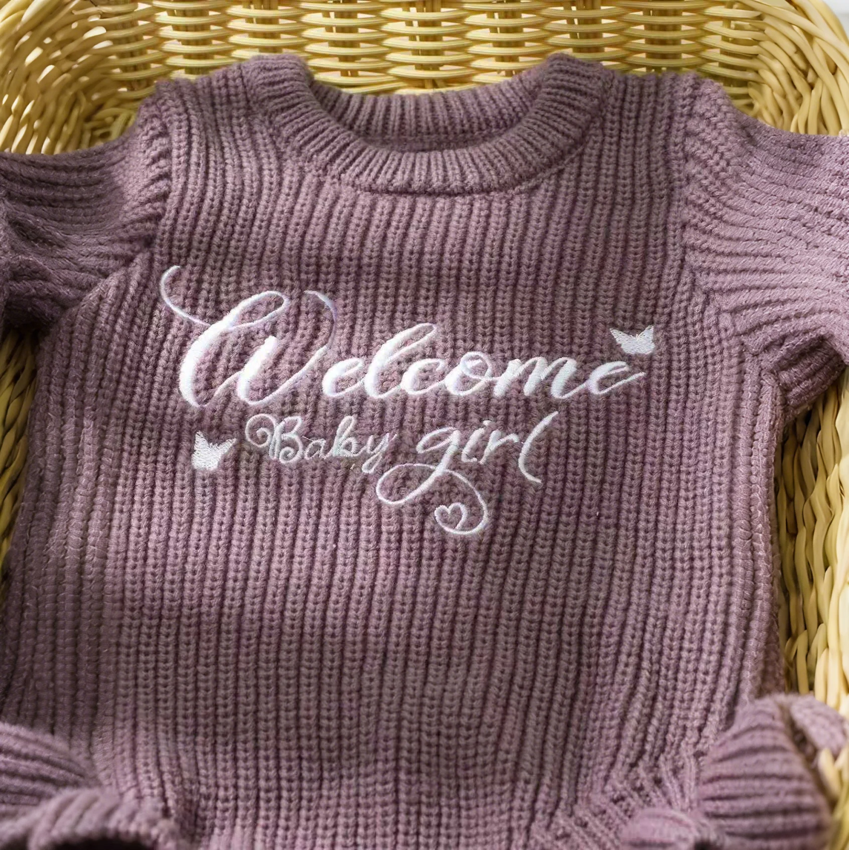 Ylsteed borboleta bordado tricô recém-nascido plissado macacão com arco bandana bebê menina fotografia roupas camisola de malha