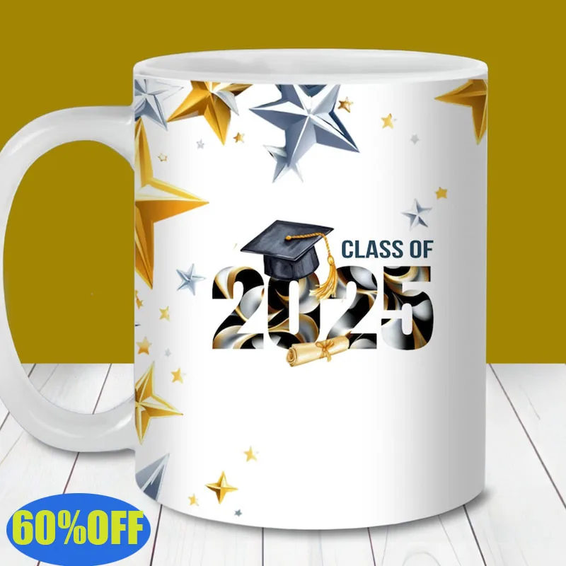 

2025 Graduation Mug Personalized With Name 11oz Ceramic Cup High School College Graduate Gift For Boys Girls Party Favors Bulk