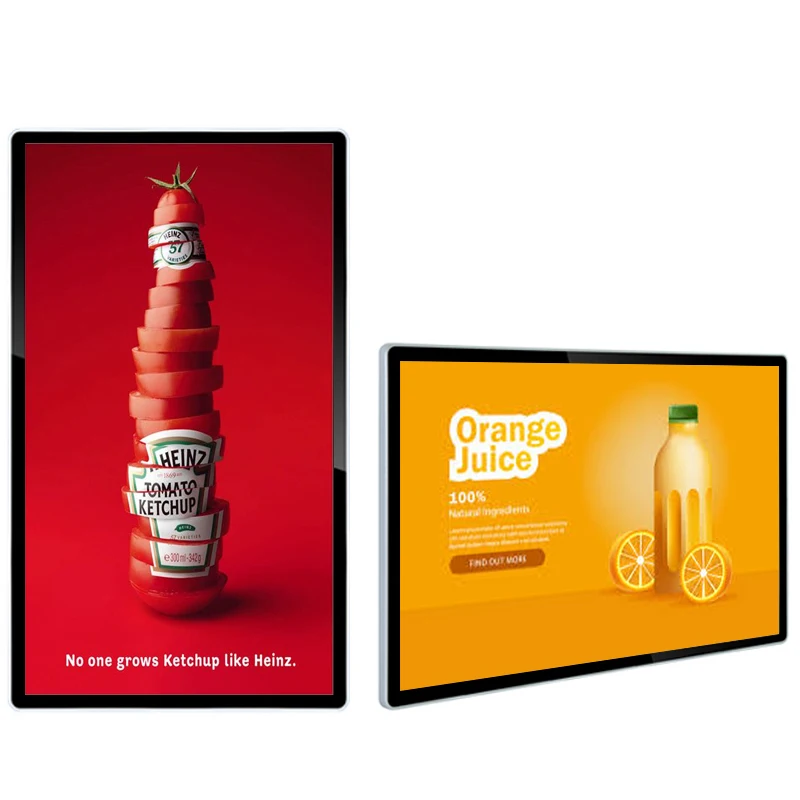 32 Inch Wall Mount Android TV LCD Display Standalone Digital Signage Advertising Player for Shop Mall Restaurant Media Totem