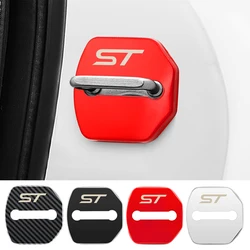 4PCS Car Door Lock cover Protect Buckle Cover Stickers For Ford ST Fiesta Focus Edition Car KUGA Mondeo Ecosport Car Accessories