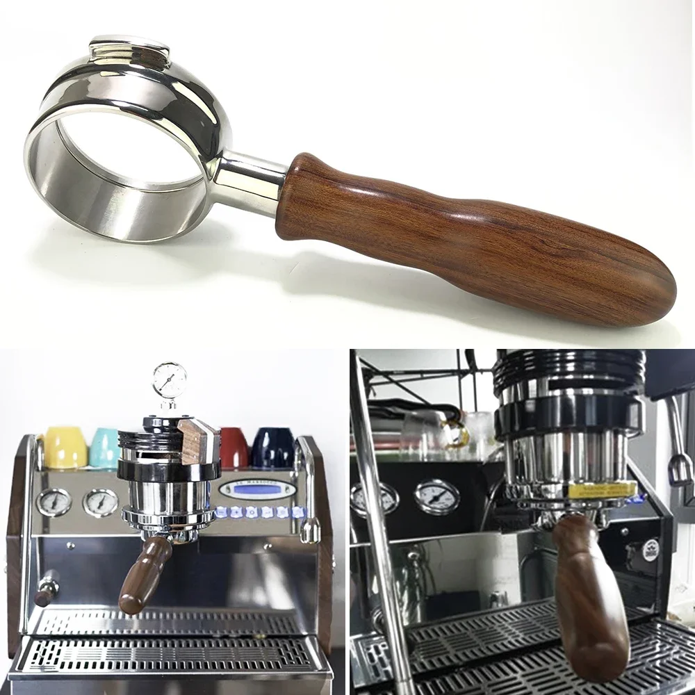 51mm/54mm/58mm Coffee Bottomless Portafilter for La Marzocco E61 for GS3 LINEA CLASSIC FB70 FB80 GB5 Wood Handle Replacement