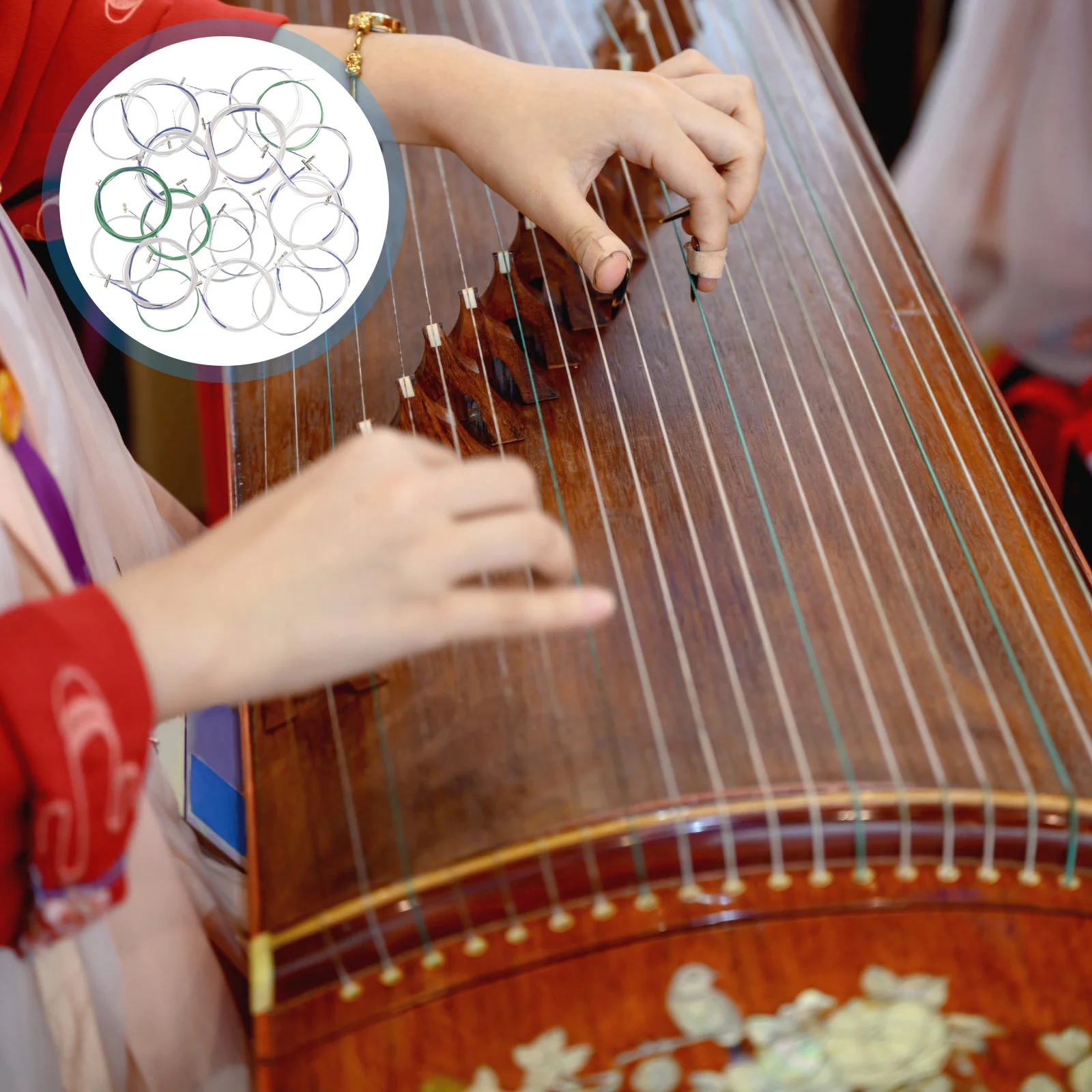 

21pcs Chinese Musical Instrument Guzheng String Chinese Guzheng Accessories Strings Set Changing String for Guzheng