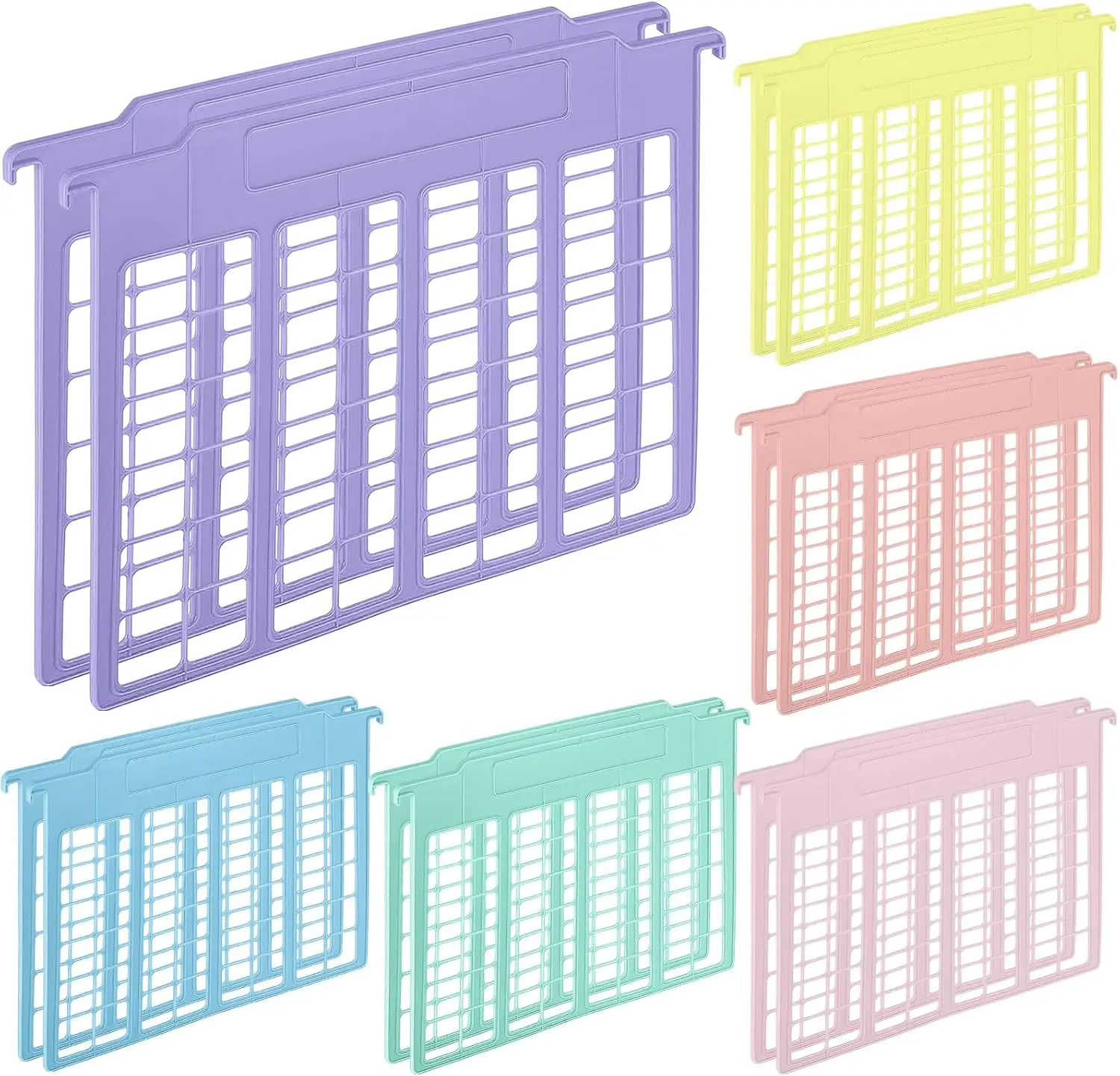 

Набор из 12 разделителей для файлов и папок, 11 x 6 дюймов, для подвесных картотек, пластиковые органайзеры для папок, вставные разделители для файлов