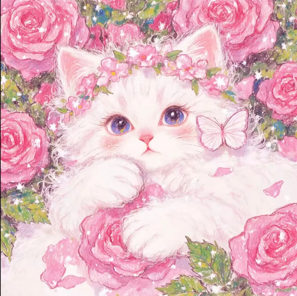 

9ct 60x60cm Cute Cat Embroidery DIY Printed Kits Cross Stitch Thread Needlework Sets Crafts With needles threads 2 Styles