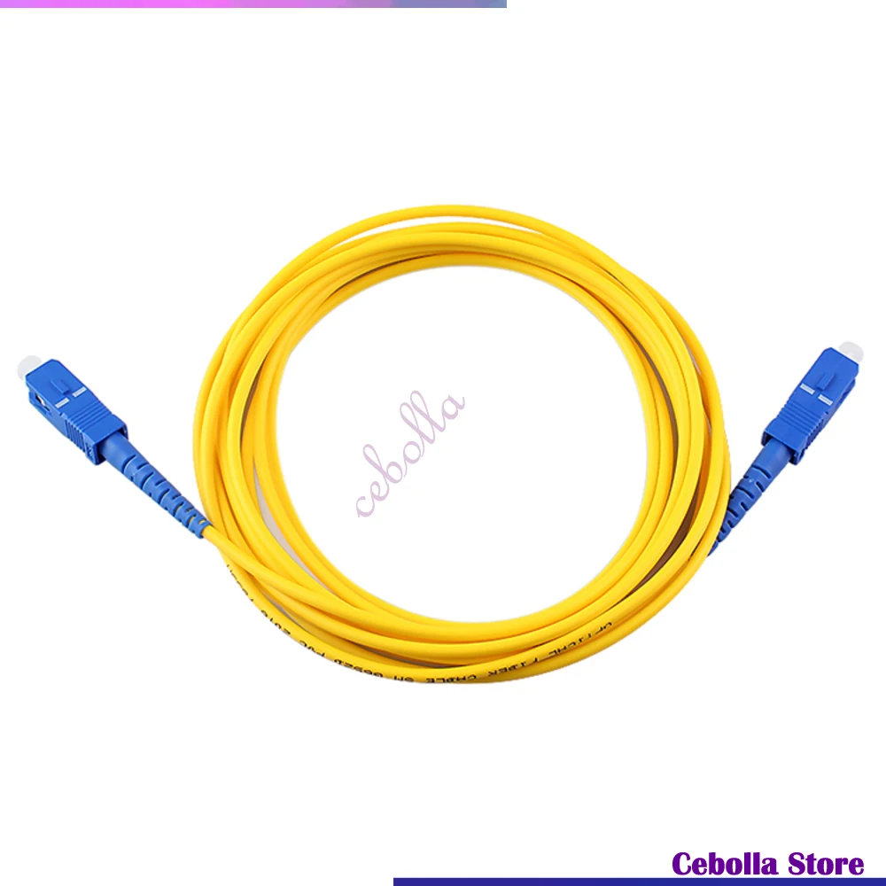 50pcs Fiber Optic Patch Cable SC Singlemode SC UPC SM 3.0mm 9/125um FTTH Fiber Patch Cord Optical Fiber Jumper 3m 2m 1m