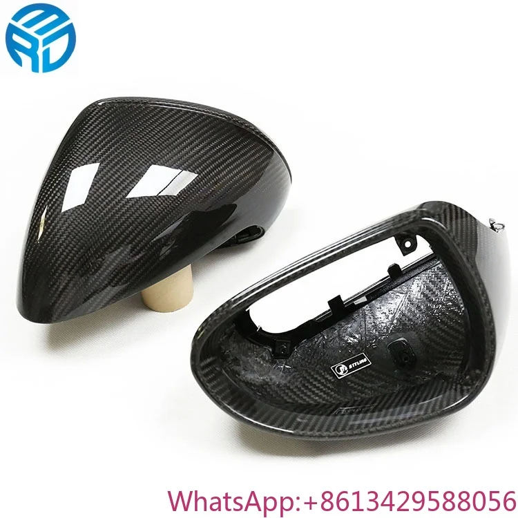 

for Porsche 981Boxer Cayman Dry Carbon Fiber Rearview Mirror Cover Mirror Cap M Style Clip On.