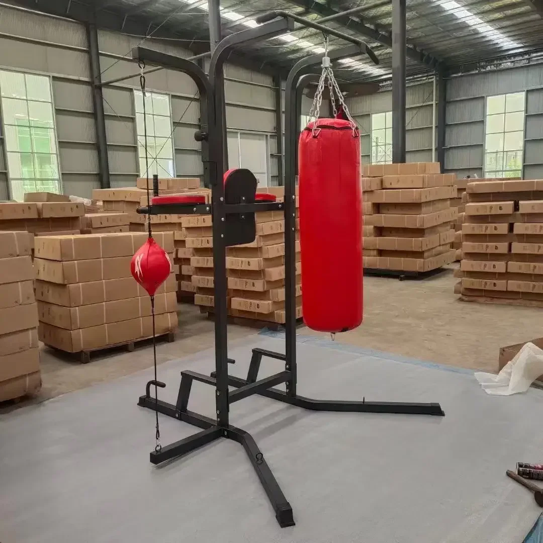 2025Home Multi Functional Gym Boxing Rack With Sandbag Punching Bag Stand For Exercise Power Tower Dip Station