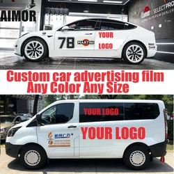 AIMOR Outdoor DIY Logo Text Picture Printing Car Advertising Custom Promotional Film Stickers originality Decoration
