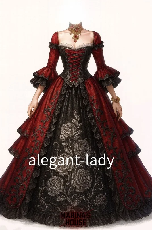 

Customised Gothic Evening Dresses Embroidered Bodice Ruffle Lace Victorian Ball Gowns Special Occasion Evening Gowns Civil War