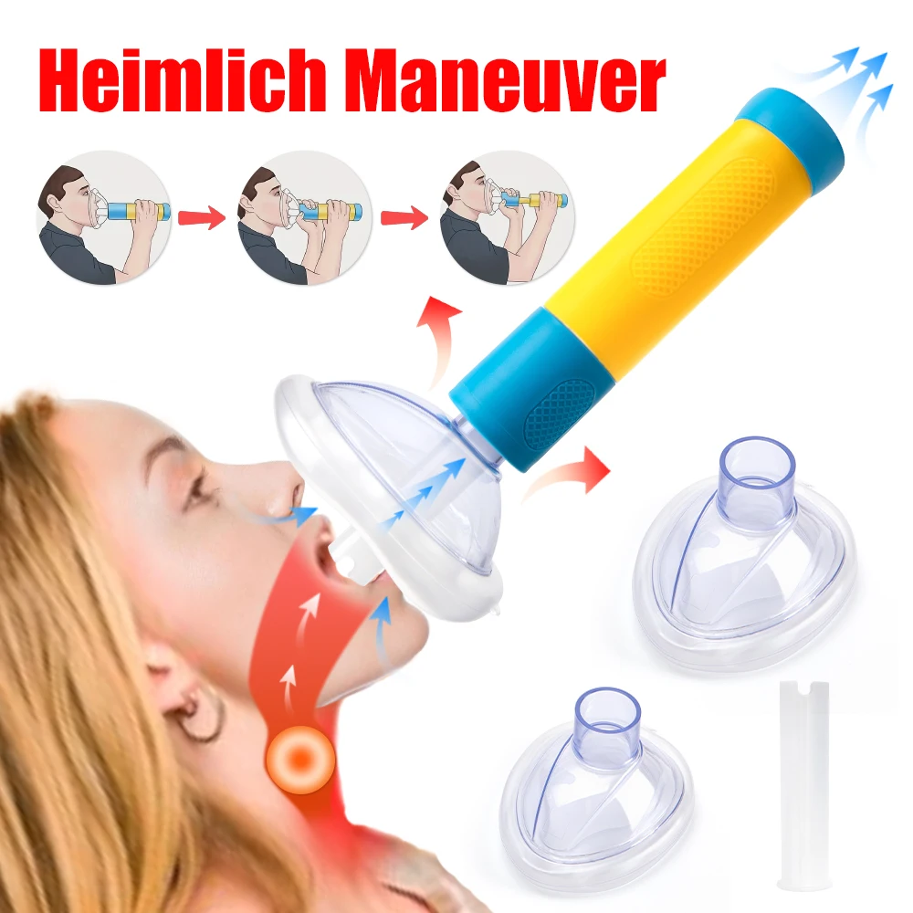 Anti-Choking Heimlich Maneuver Rescue Device with Face Mask Emergency Home First Aid Kit for Adults & Children Anti-Asphyxia