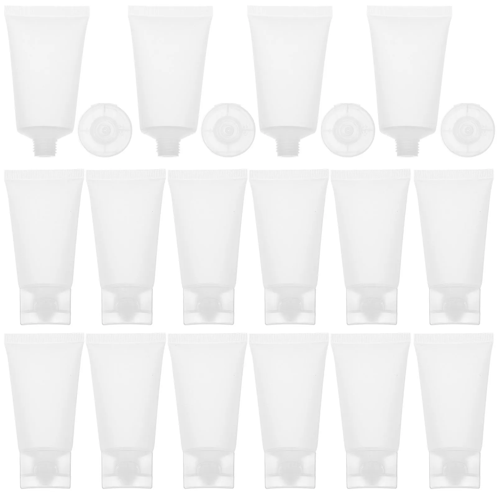 

20pcs 30ml Empty Lotion Tubes Small Squeeze Travel Refillable Bottles Portable H Cream Toothpaste Storage Containers