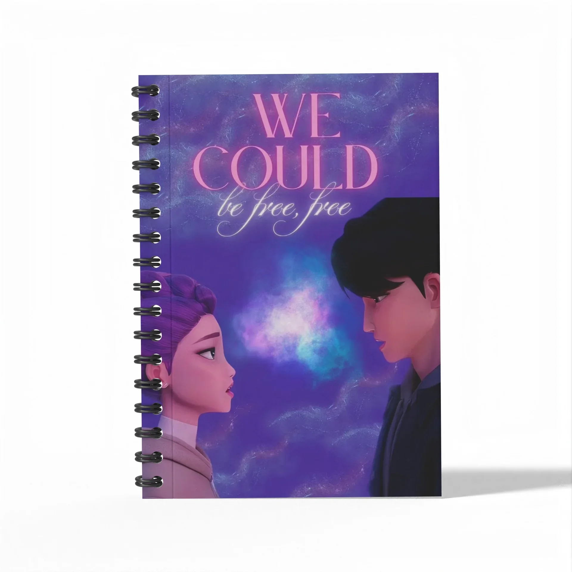 Compact Portable A6 Cartoon Coil Notebook, Delicate Spiral Journal Writing Supplies For Teenagers Study And DIY Scrapbook Craft view 5