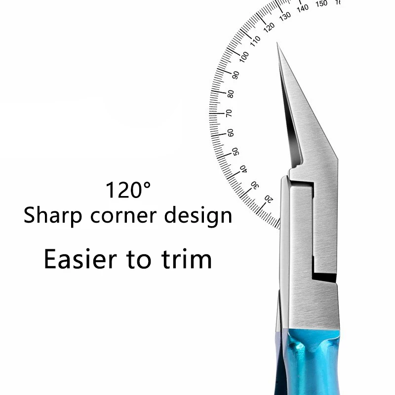 Cortauñas para dedos de los pies encarnados o gruesos, recortador de uñas de los pies, podólogo profesional, pinza para uñas de los pies con Supe de acero inoxidable