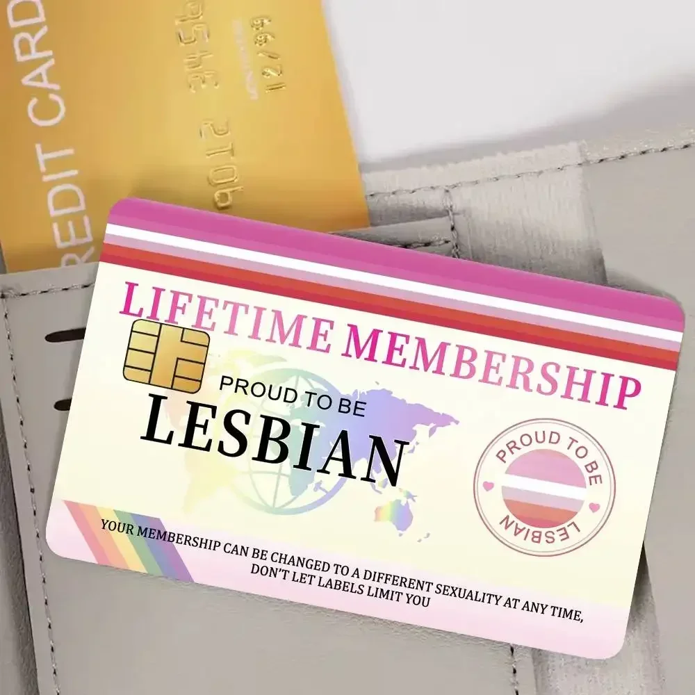 Lesbian Pride Lifetime Membership Film Skin Cover Credit Card Stickers 4PCS Debit Front Decoration Bank Bus Pass Waterproof