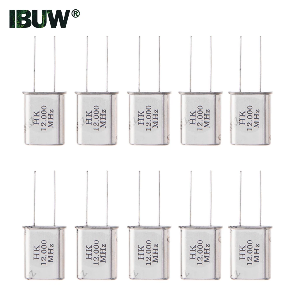 10PCS HC-49U 2Pin Passive Crystal Oscillator 10MHZ 11.0592MHZ 12MHZ 13.56MHZ 16MHZ 24MHZ