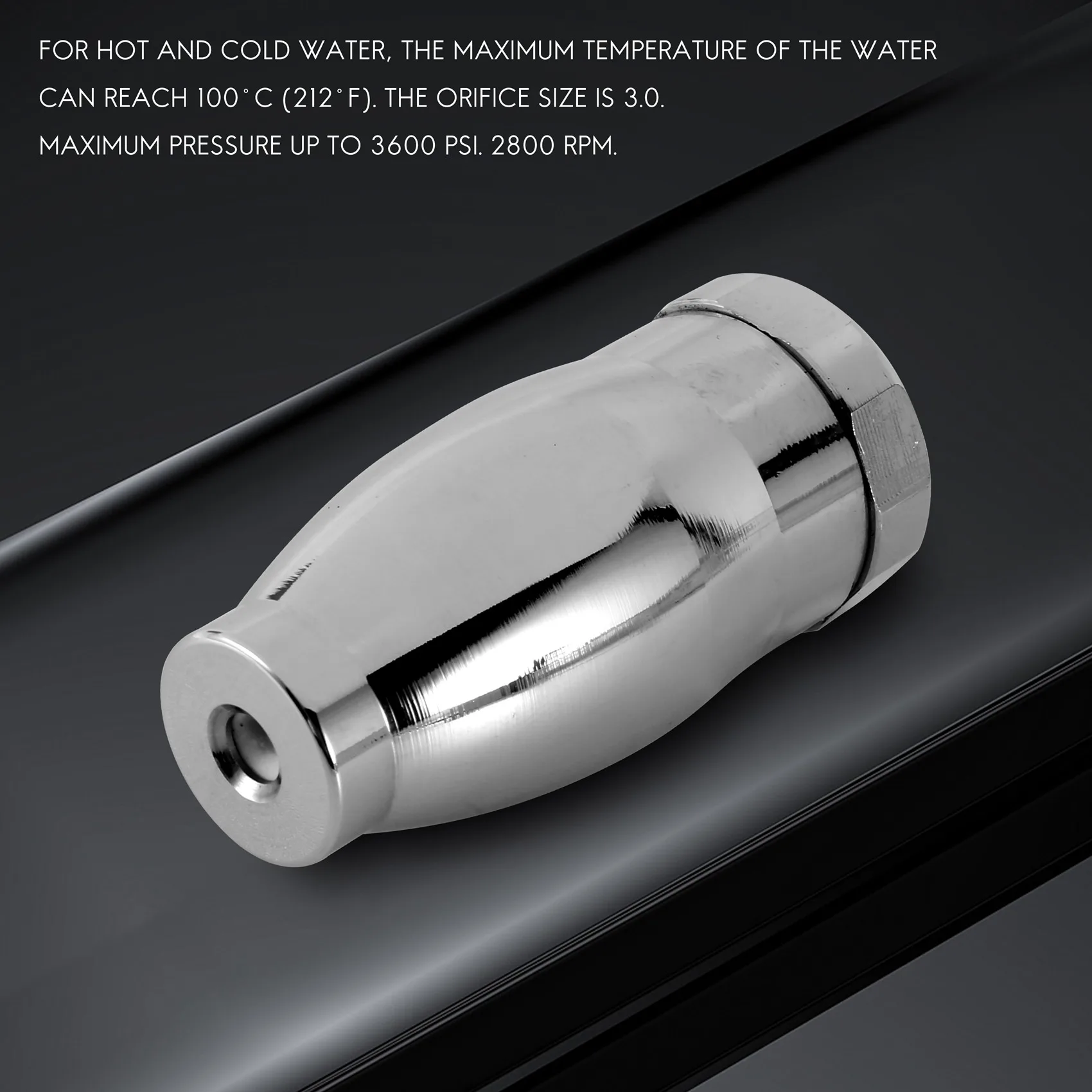 Турбонасадка для мойки высокого давления, вращающаяся насадка для горячей и холодной воды, быстрое подключение 1/4 дюйма, отверстие 3,0, 3600 фунтов на квадратный дюйм