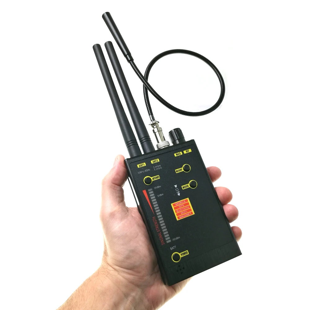 Professional spy Detector Camera Gps tracker Detection Signal Bug RF/Wifi/Bluetooth/UVF Signal Detector For Meeting room, Travel view 6