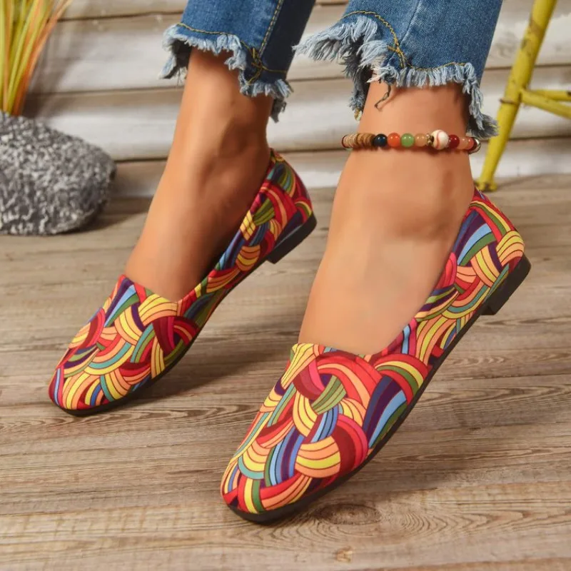 

New Arrival 2025 Women Round Toe Beautiful and Fashion Summer Flat Women's Shoes Flat Ballerina Comfortable Women Casual Shoes