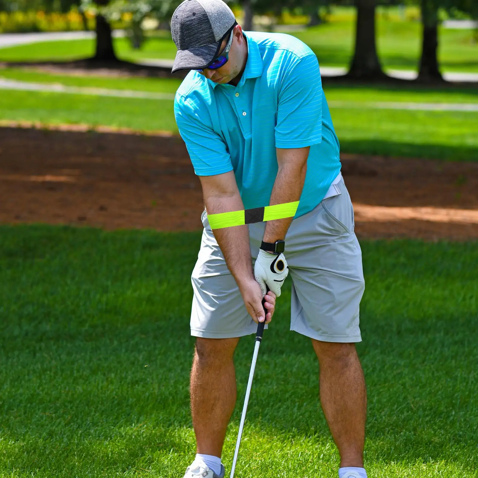 Golf Swing Band Elastic Alignment Trainer Golf Swing Aid For Indoor Backyard Recreation Entertainment Sports Competition