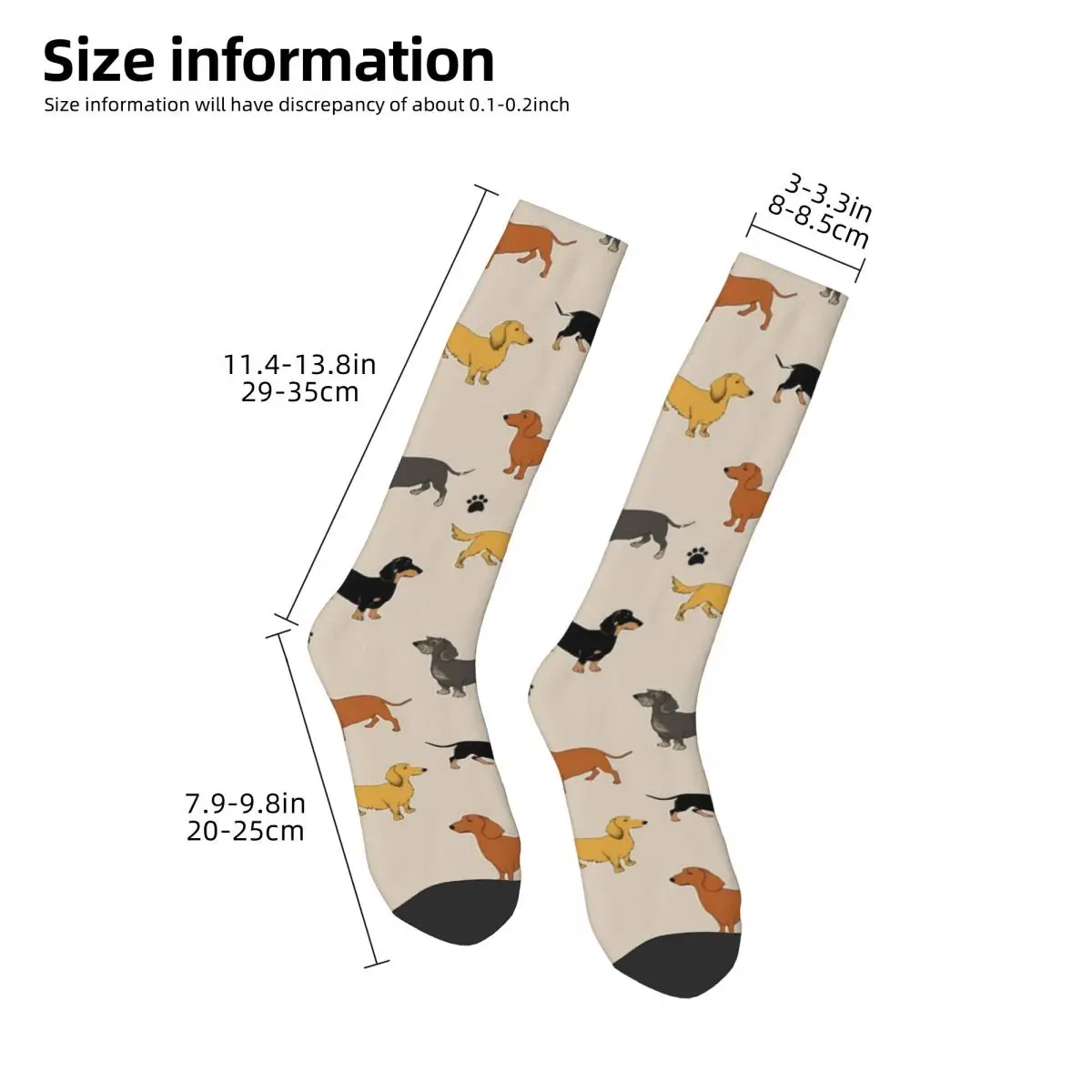 Weenie Weenies (Dachshund Sausage Dog) Socks Harajuku Sweat Absorbing Stockings All Season Long Socks Accessories Unisex Gifts