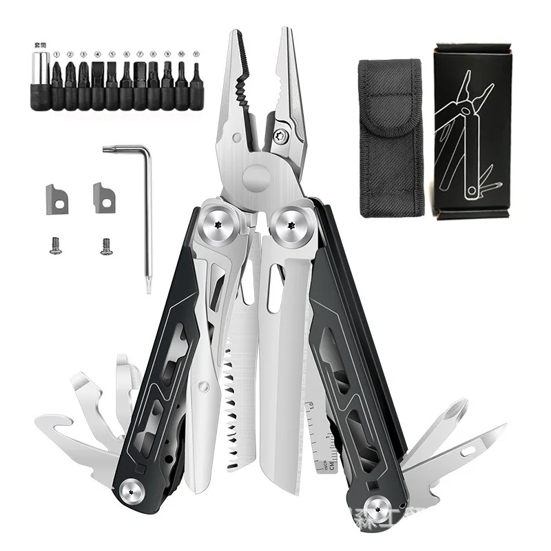 

Multi Functional Outdoor Tool Pliers Foldable Survival And Camping Equipment With Folding Knife Tip Pliers Wire Stripping Pliers