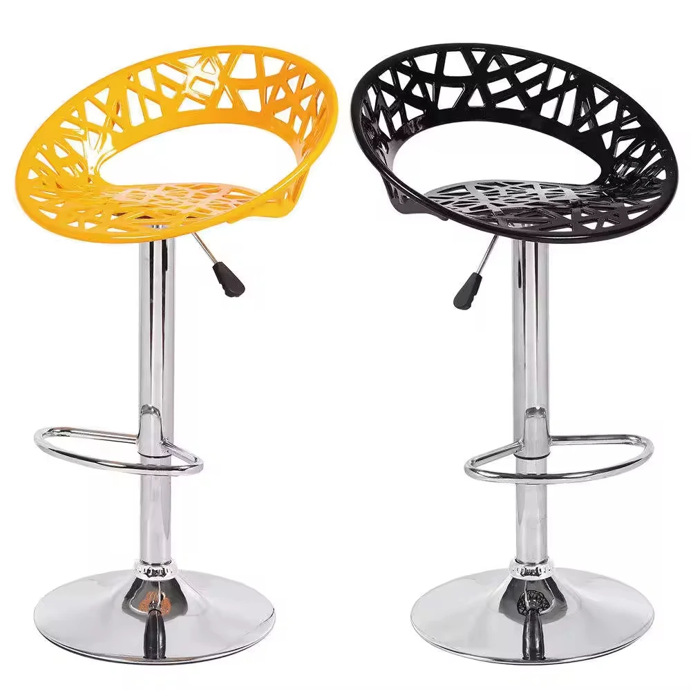 

Современный желтый барный стул с поворотным механизмом, регулируемый по высоте, металлический, для кухонного острова, коктейль-бара, кафе