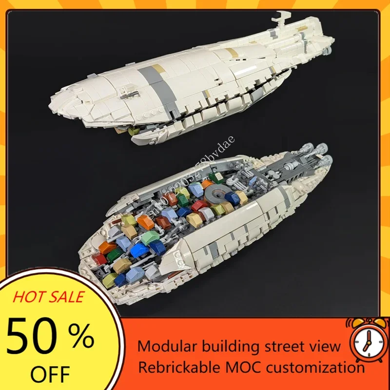 

1451PCS MOC Space Battle GR-75 Medium Transport Model Custom Puzzles Technology DIY Creative Assembly Birthday Toys Kids Gifts