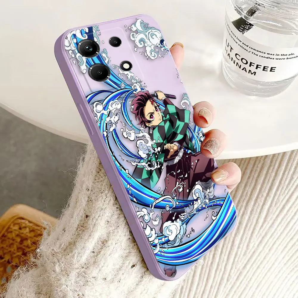 Demon Slayer Tanjiro Phone Case For Infinix TECNO CAMON 17 15 16 POUVIOR 4 NEO SPARK 10 6 GO 7 7T F6P 30C LC7 POWER2 PRO PREMIER