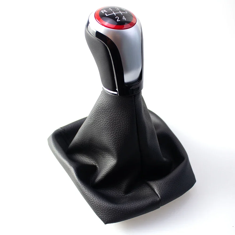5/6 Speed Lever Change Knob For Skoda Octavia 2 A5 A6 2004-2012 Car Gear Shift Knob with PU Leather Gaiter Boot Cover New Style