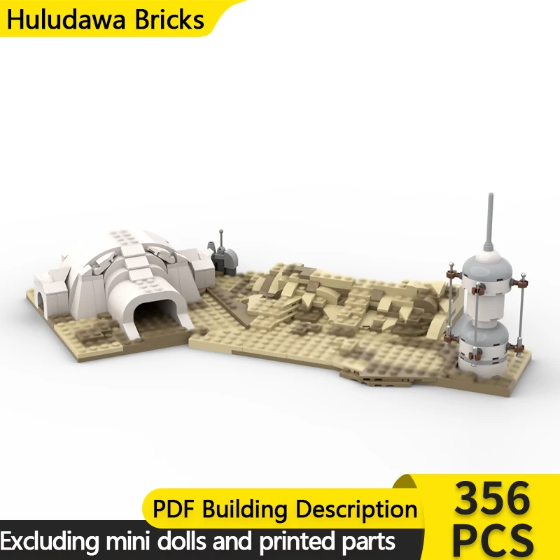 

Звездные фильмы, модель MOC, строительные кирпичи, пустынный дом для дома, модульная технология, детские праздничные подарки, сборные игрушки, костюм