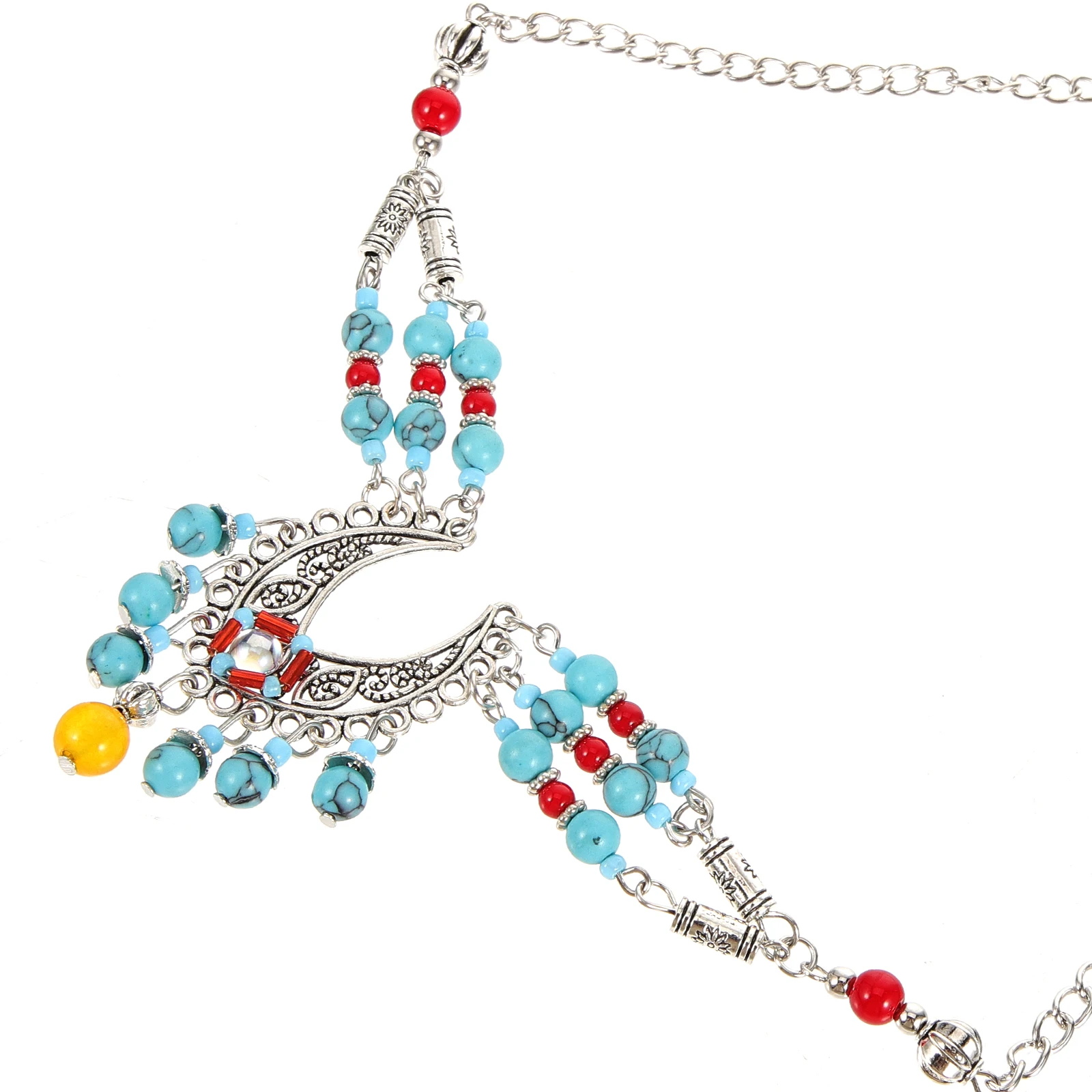 

Women Head Chain Vintage Hair Accessories Festival Bridal Wedding Bohemian Beads Design Delicate Color Safe Sturdy Long Time Use