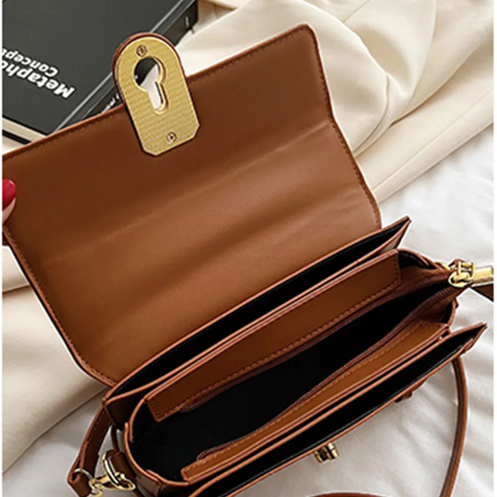 2024 New Small Style Contrast Panel Canvas Retro One Shoulder Crossbody Saddle Bag Luxury Designer Vintage Wallet Purse Ladies