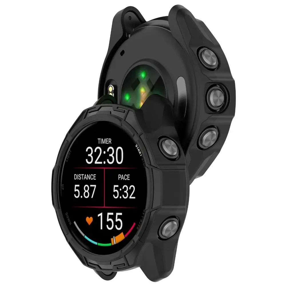 TPU Protective Case Shock-Proof Anti-Scratch Screen Protector Hollow Edge Shell for Garmin Forerunner 70/170