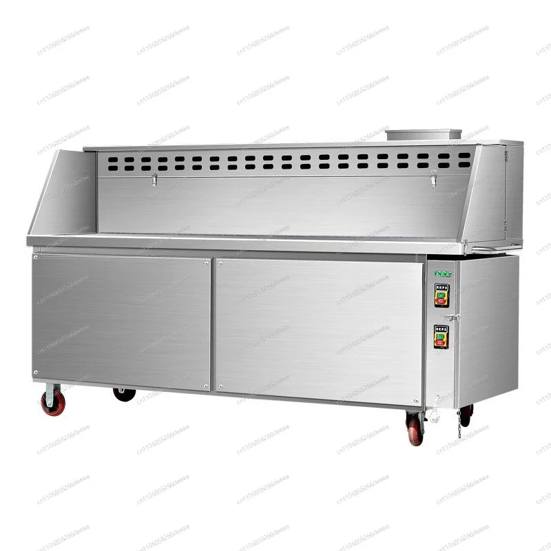 Environmentally friendly no oil fume stall mobile purifier large flat suction smokeless