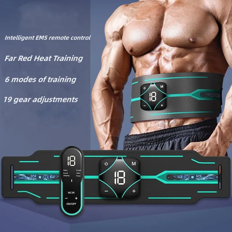 

ABS Stimulator Ab Machine Abdominal Toning Belt EMS Trainer Massage Workout Portable Ab Stimulator Fitness Strength Training