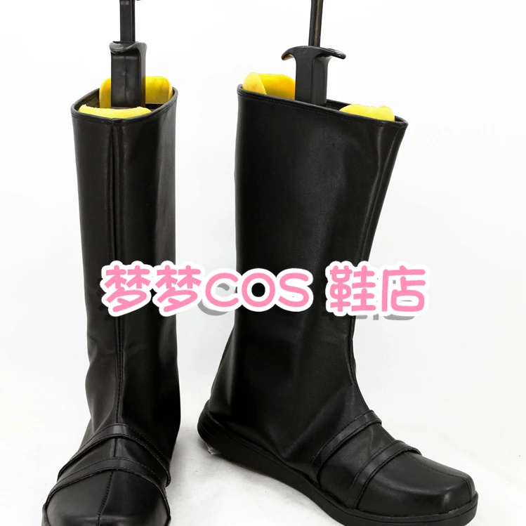 Anime Inuyasha Sesshoumaru Cosplay Shoes Boots Halloween Carnival Black Shoes Custom Made
