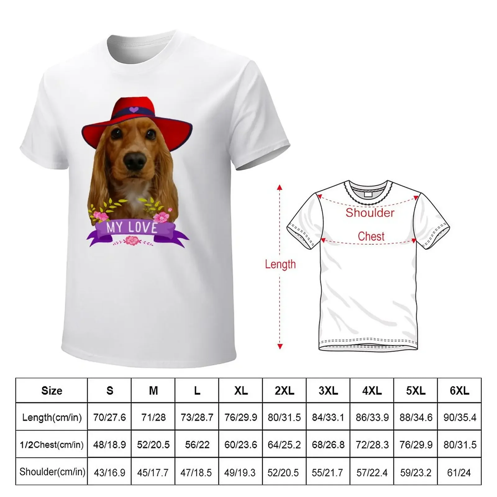 Funny Cocker Spaniel T-Shirt tees summer top Men's clothing Blouse vintage clothes for a boy Men's cotton t-shirt