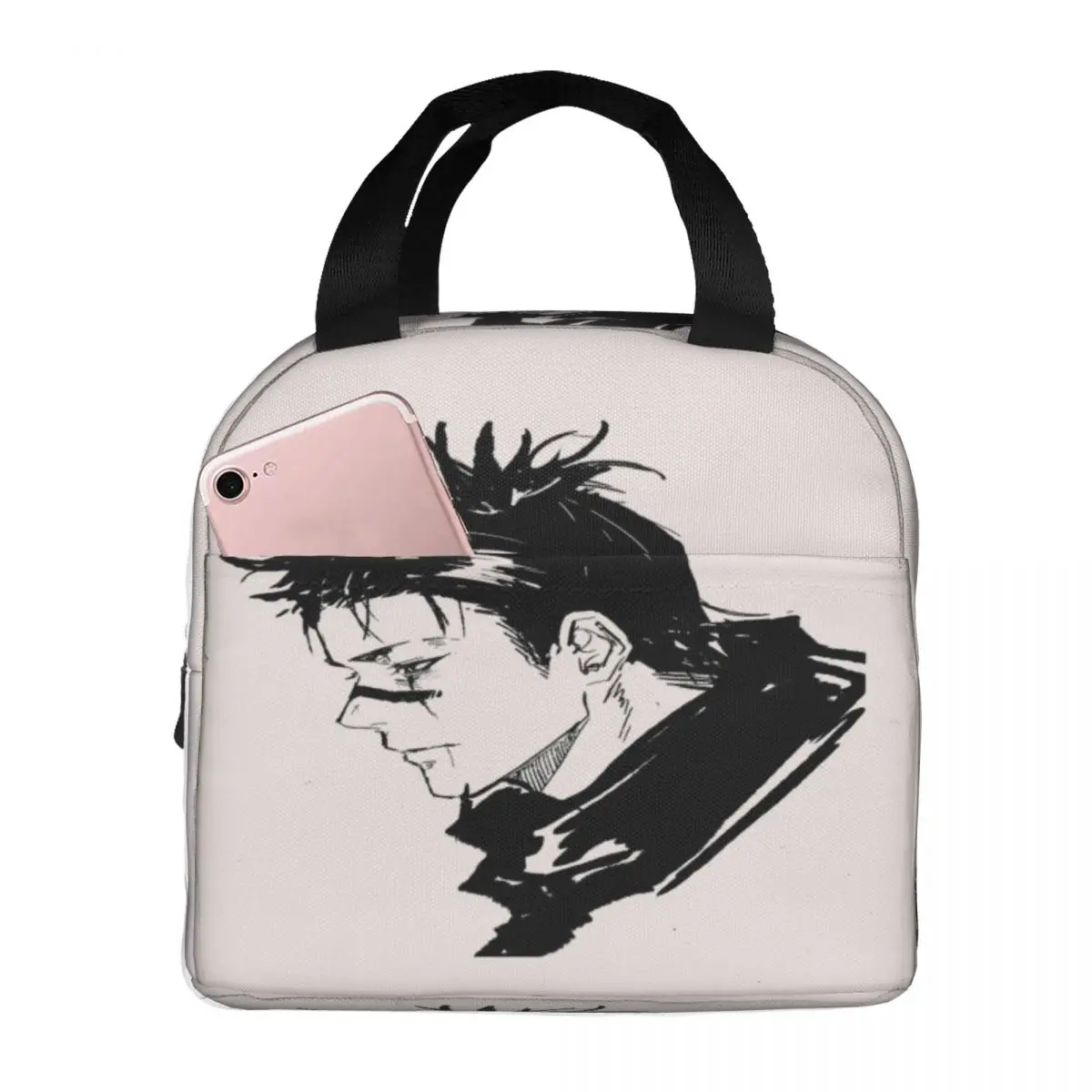 Jujutsu Kaisen Yuji Itadori Lunch Bags Insulated Bento Box Lunch Tote Picnic Bags Cooler Thermal Bag for Woman Student School