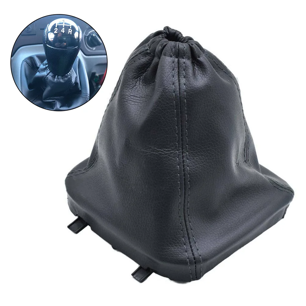 Leather Car Gear Shift Knob Gaiter Gaitor Boot Cover For Ford For Transit For Van MK7 2006-2014 Automotive Interior Accessories