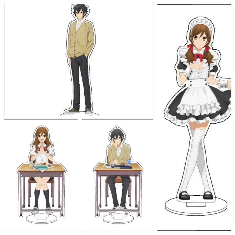 

Horimiya Anime Collection Miyamura Izumi Hori Kyoko Cosplay Standee Desk decoration HD Acrylic stand standing gift 15CM
